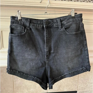 Kendall & Kylie Drifter High Rise Cuffed Cutoff Shorts Junior's Sz 13/31 Denim